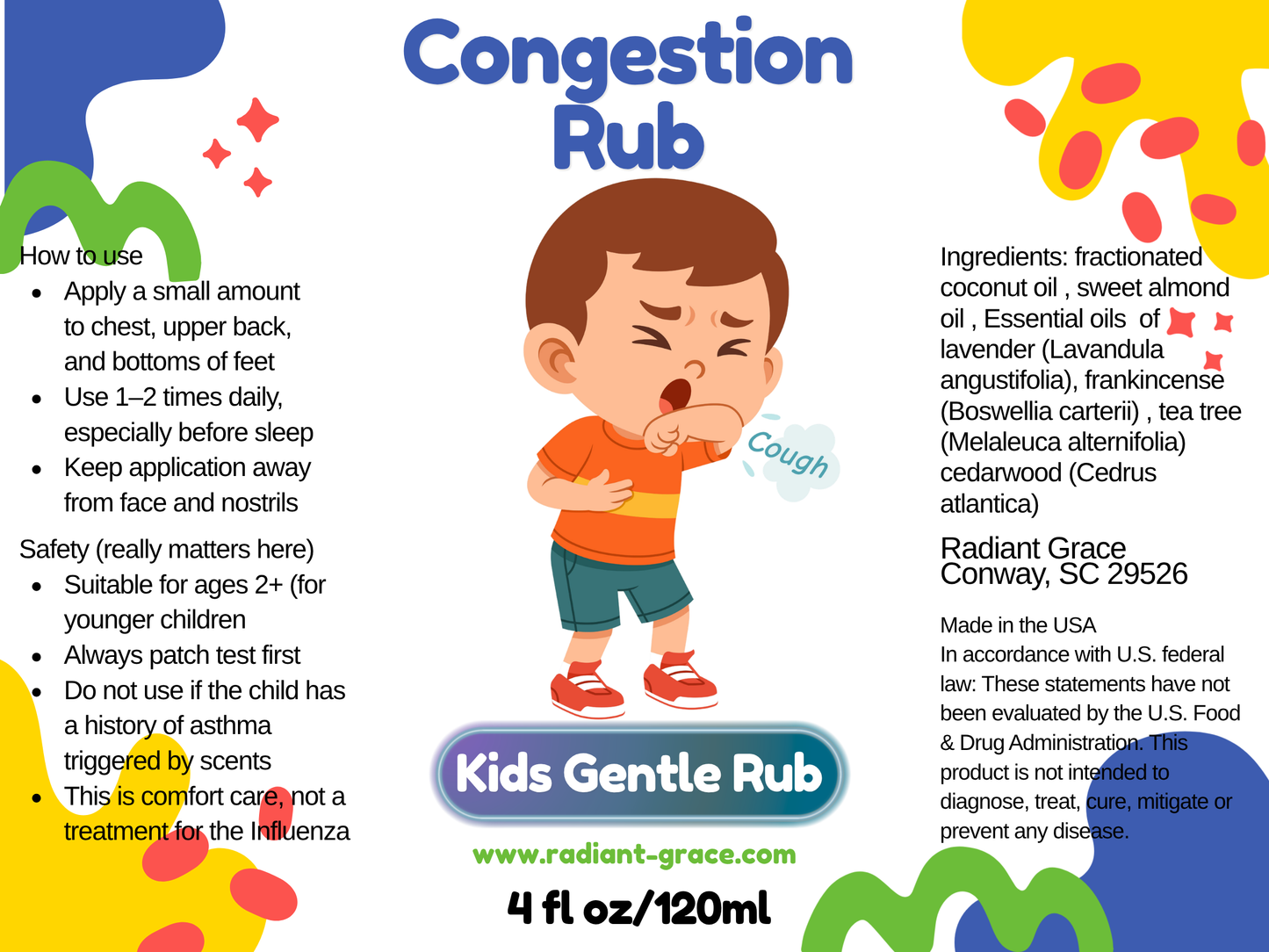 Gentle Congestion Chest Rub Oil – Soft Support for Easy Breathing